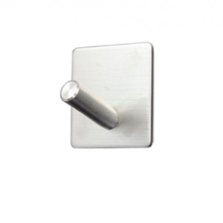 Adhesive Hook In Brushed Steel