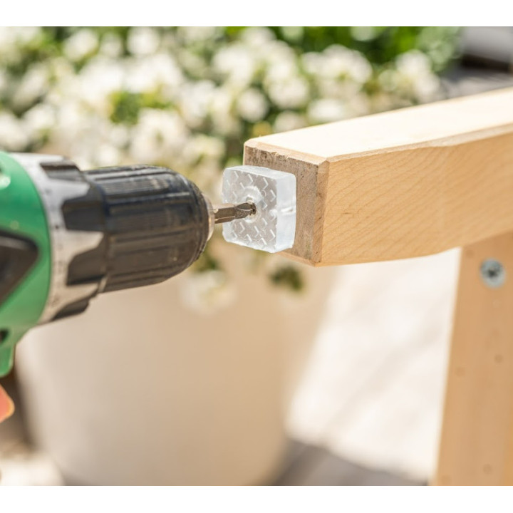 Antypoślizgowe przezroczyste podkładki pod meble, gumowe ze śrubą