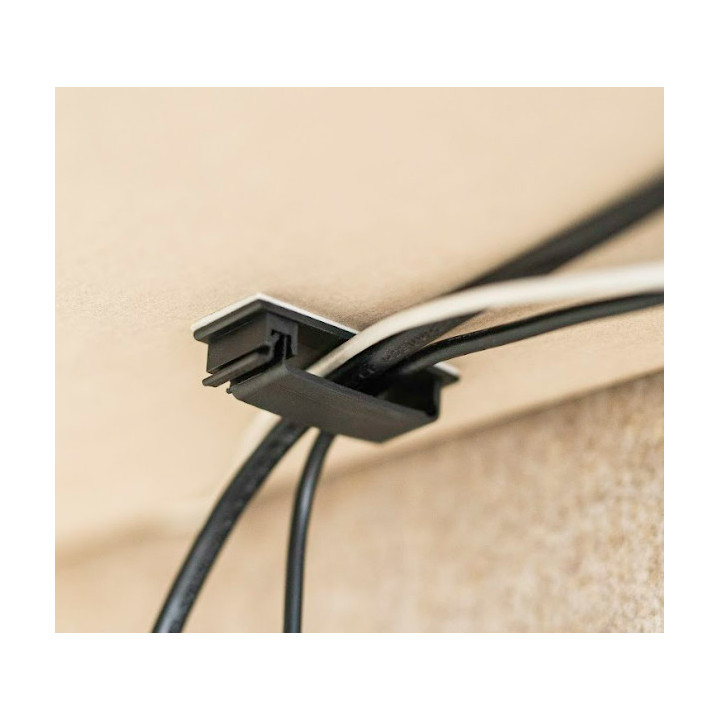 Självhäftande kabelhållare, under skrivbord för vägg och tak