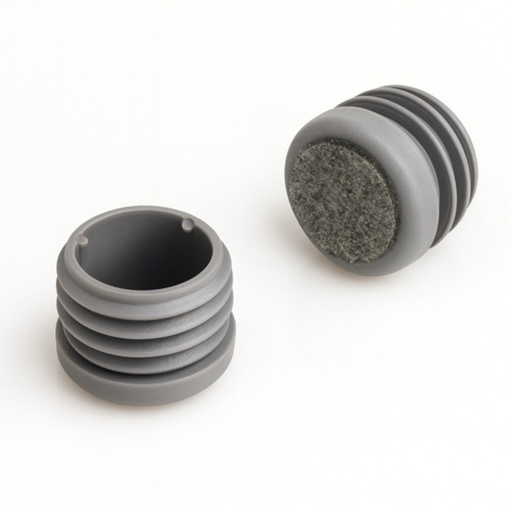 Chair Leg Caps, Inside Pad, Round with Felt