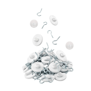 Lampkrokar, takkrokar, montera saker i taket med enkelhet.