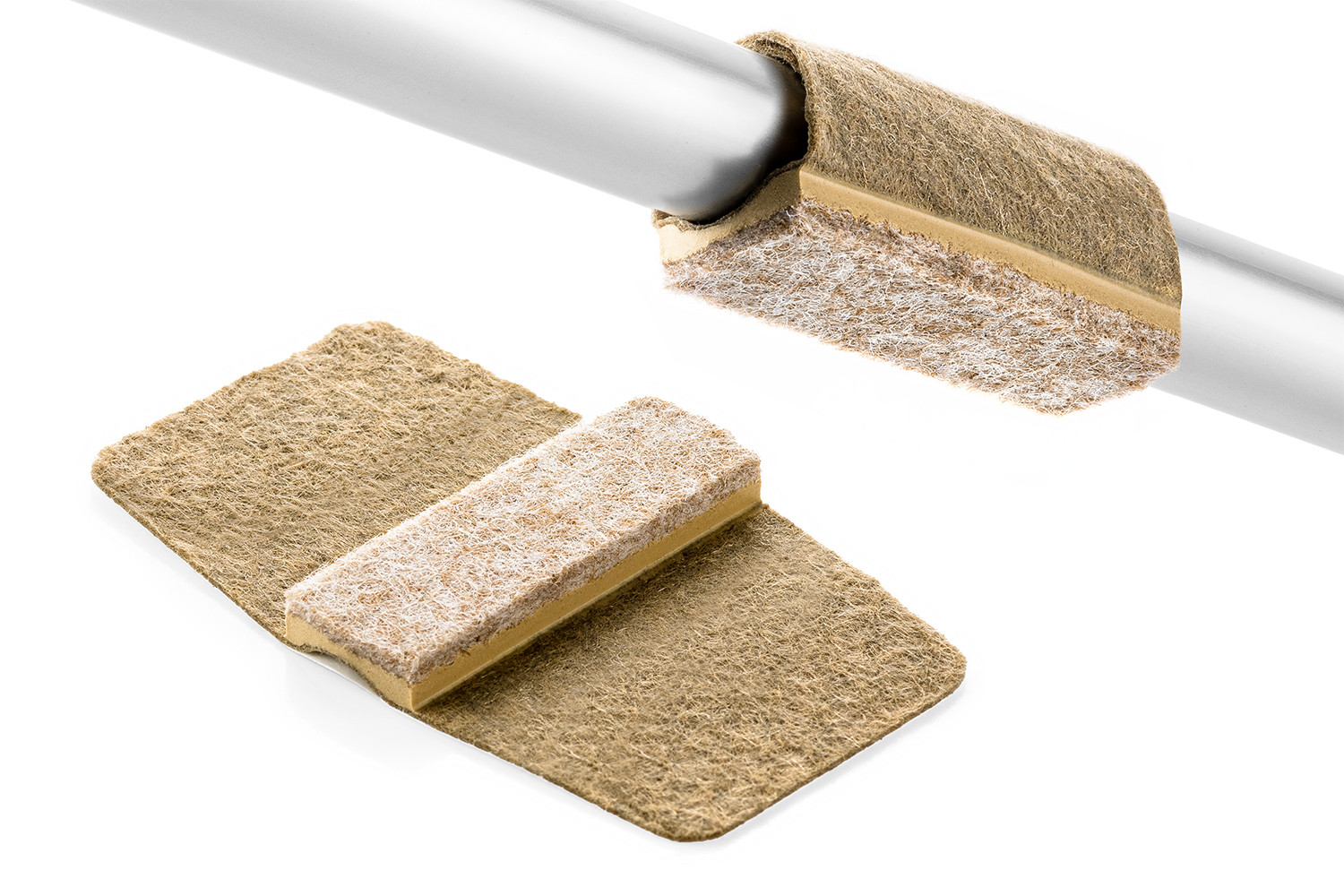 Chair Leg Caps in solid felt, lying furniture pads, Wrap Around