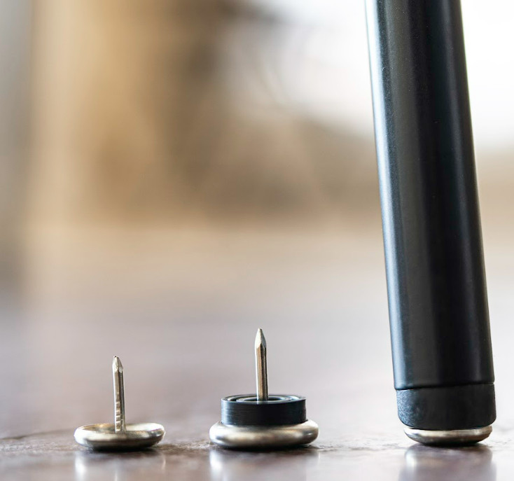 Metal Chair Glides for Furniture on Carpets 